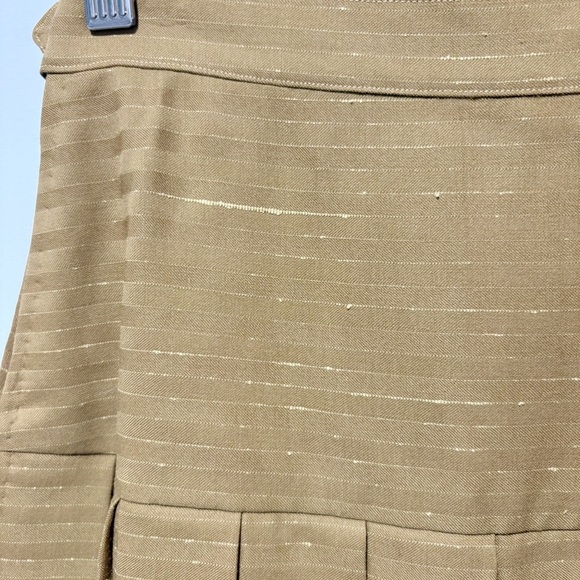 Salvatore Ferragamo Vintage Wool Silk Tiered Box Pleat Midi Skirt Size Small XS - Picture 4 of 16